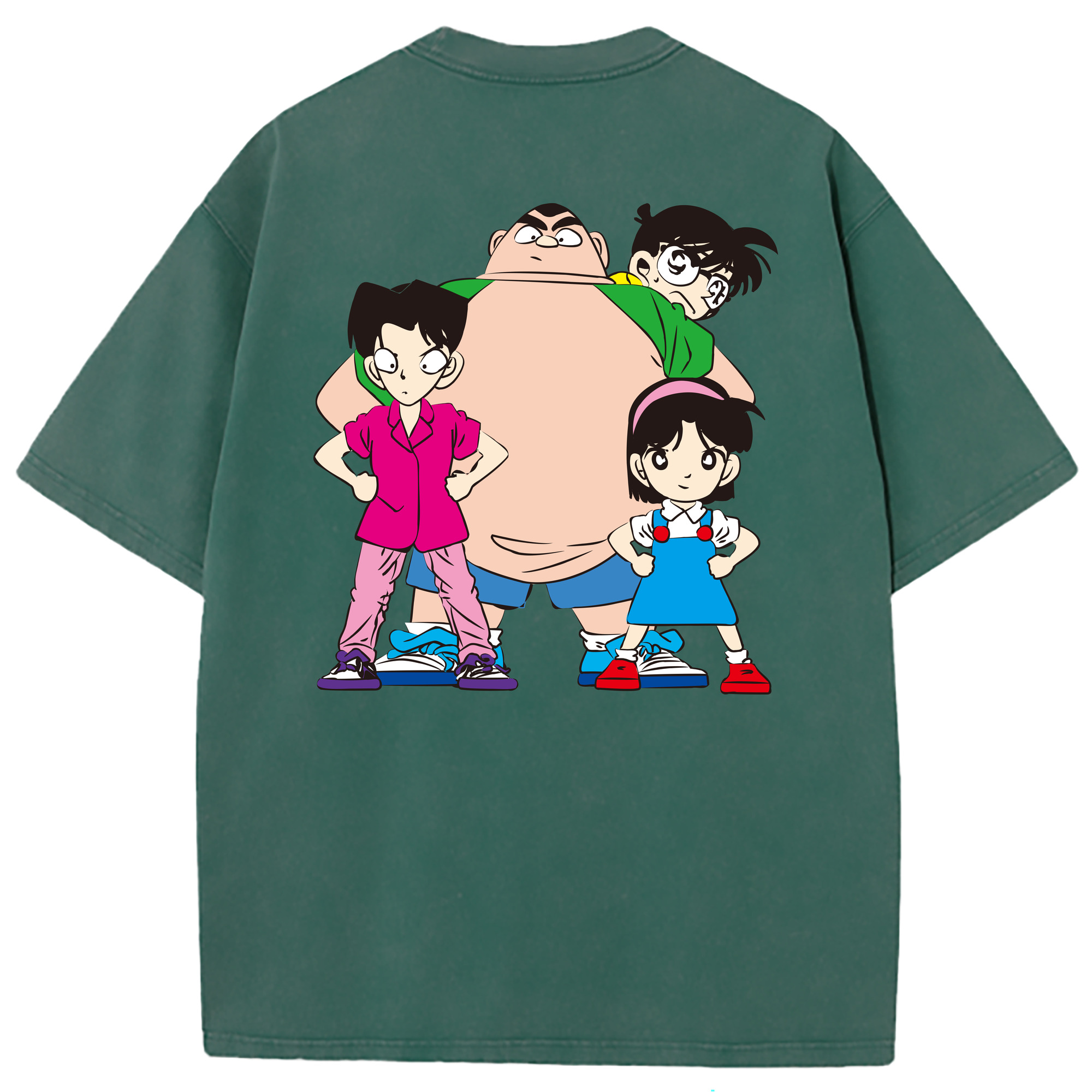 （画像用） 名探偵コナン Detective Conan 綿100% ヴィンテージ風 半袖Tシャツ（背面プリント）